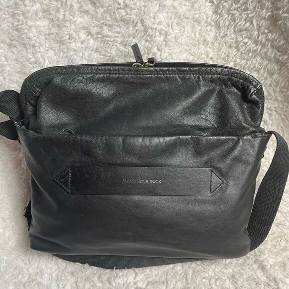 Mandarina Duck Soft Leather Black laptop,Computer office shoulder bag - Picture 10 of 16